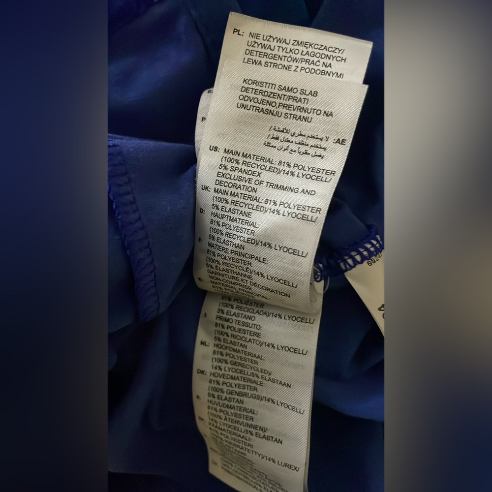 Sz M Adidas Men's Blue Performance t Shirt with adidas logo - Picture 11 of 13